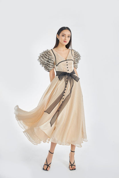 Milcah Ruffle Sleeves Dress 