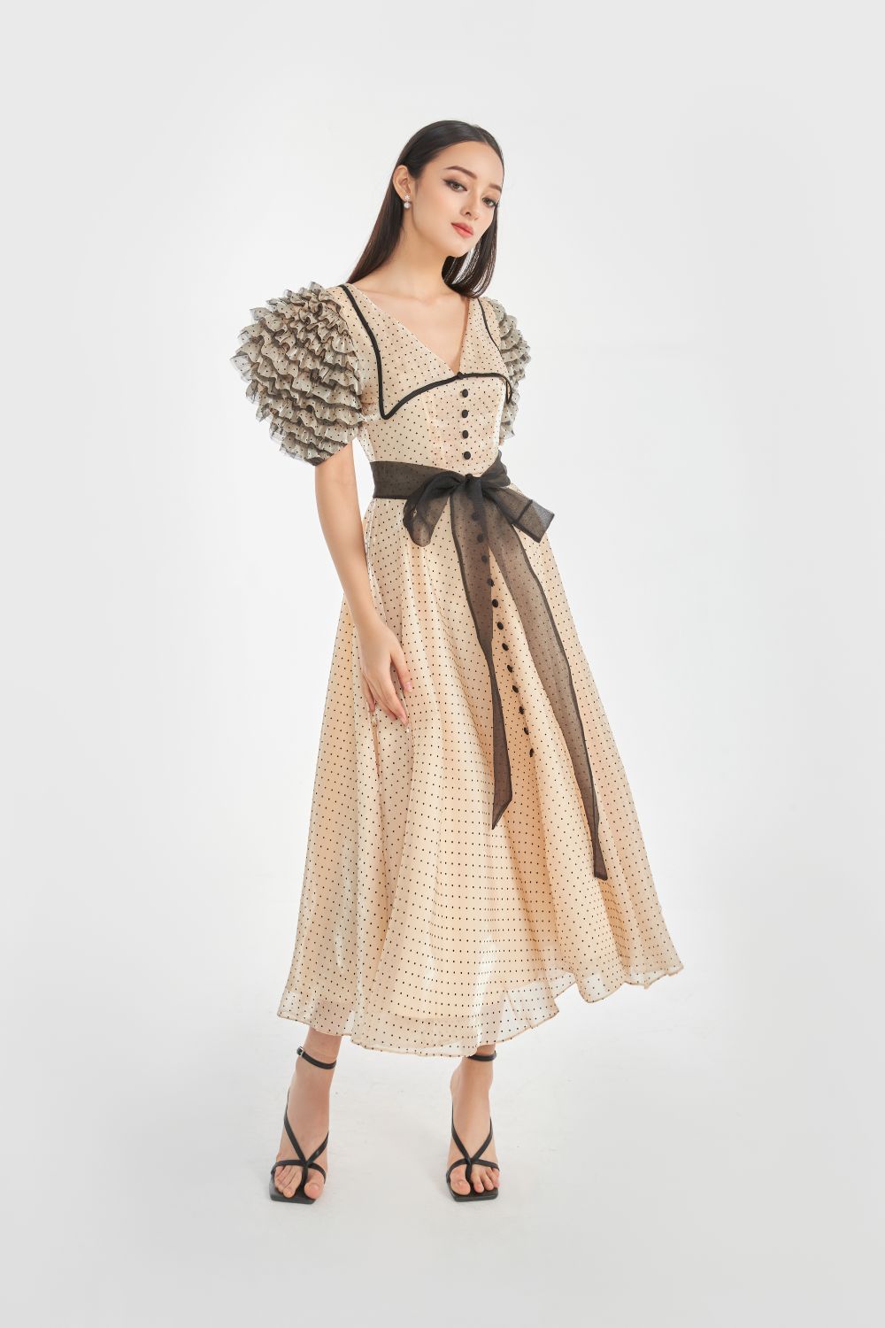 Milcah Ruffle Sleeves Dress 