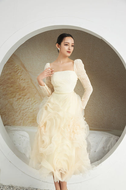 Rami Square Neck Dress 