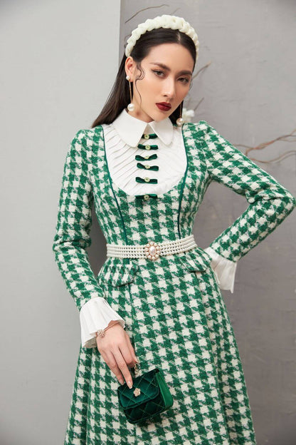 Ratih Long Sleeves Tweed Dress 