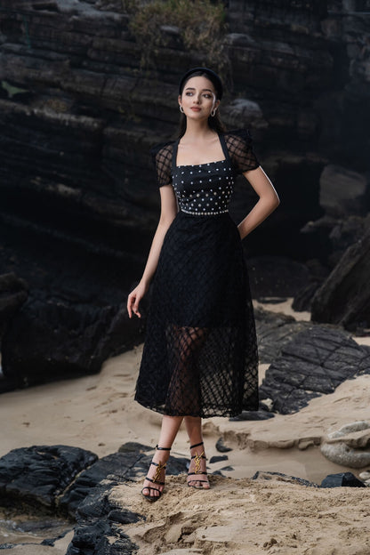 Stacy Puffy Sleeves Dress 