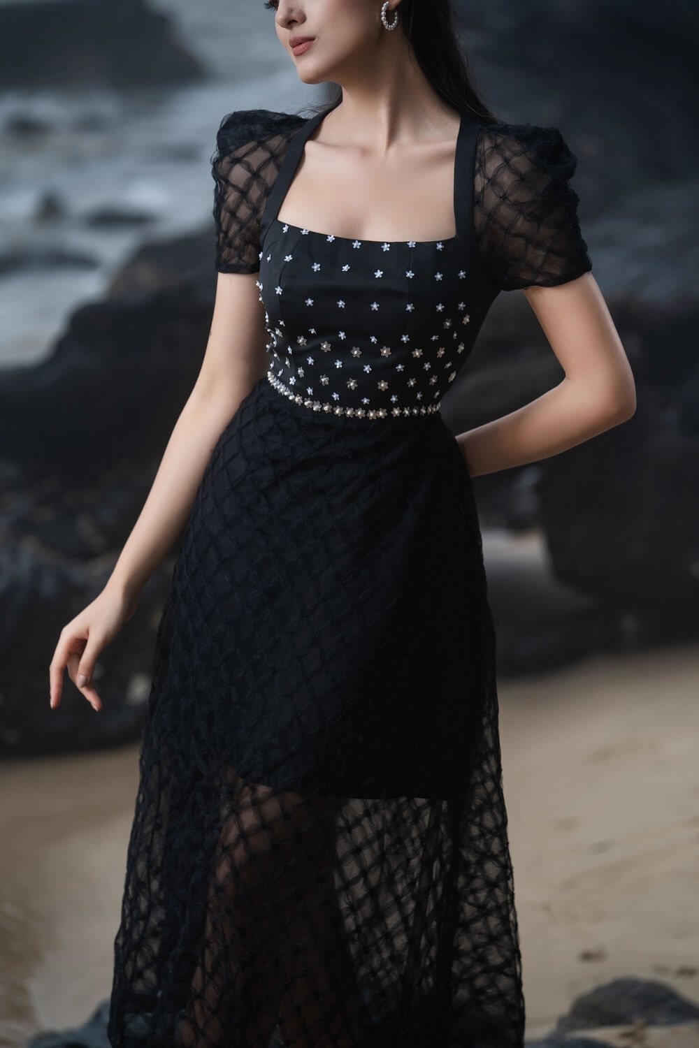 Stacy Puffy Sleeves Dress 