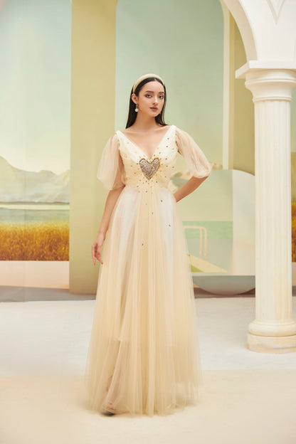 Zeus Deep V-Neck Dress 