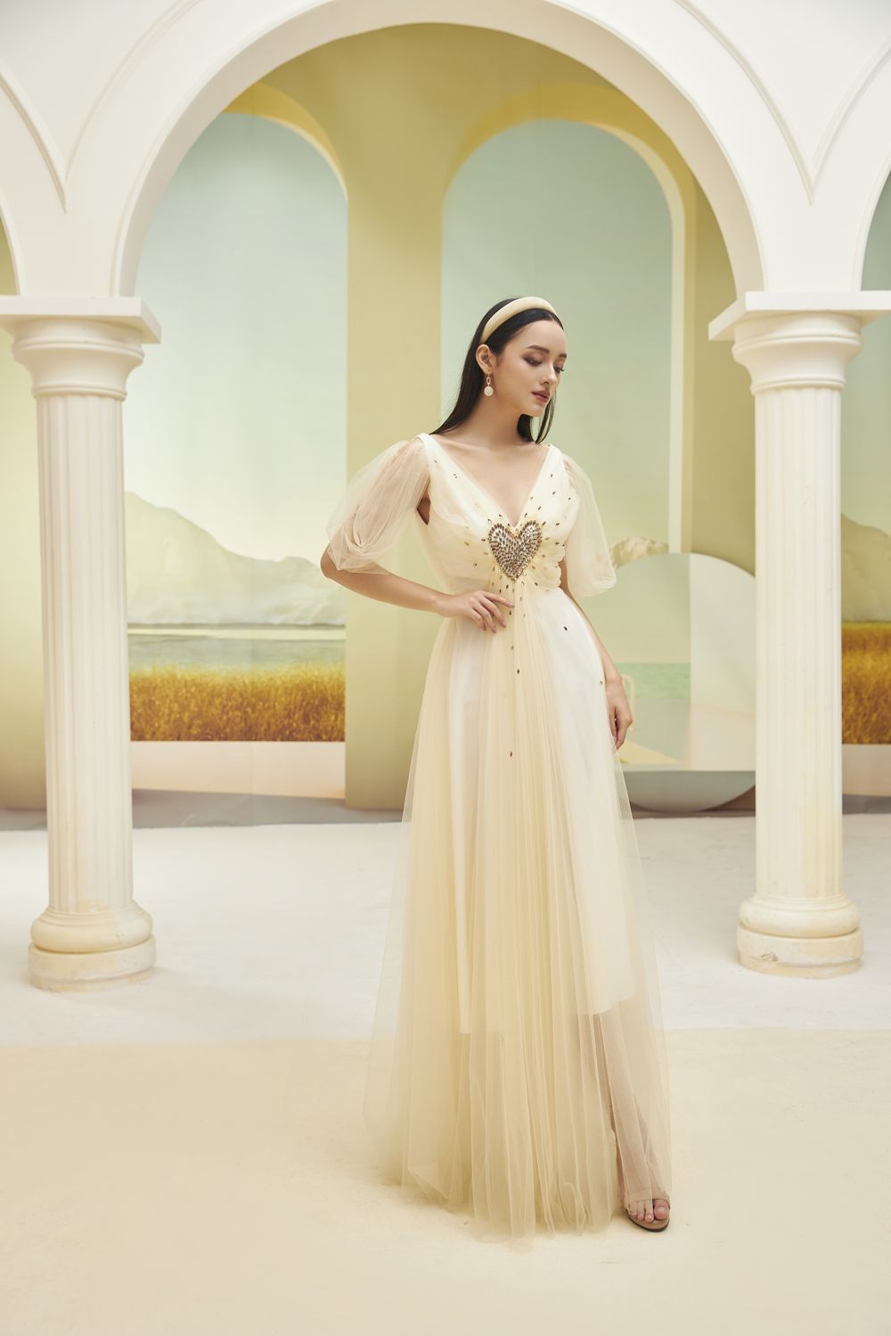 Zeus Deep V-Neck Dress 